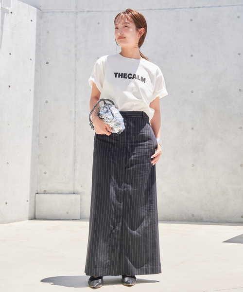 SLOBE IENA（スローブイエナ）の「pinstripe ペンシルスカート