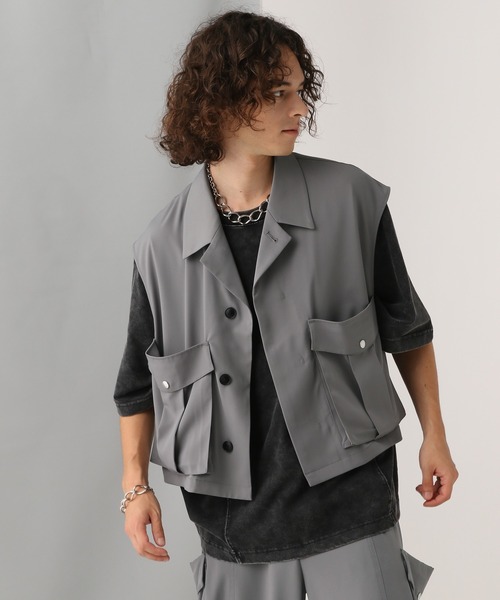 HARE（ハレ）の「【SET UP対応】ポケットショートベスト(HARE)（ベスト