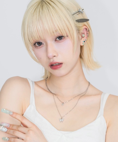 ラインストーン　ネックレス ジェイダ GYDA JEYSUSスクエアラインストーンネックレス