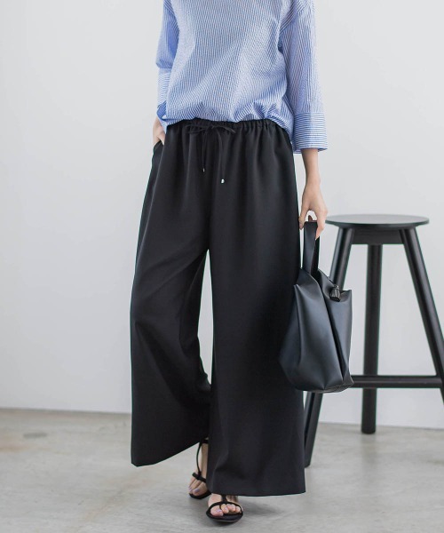 la.f…(ラエフ)の「【WEB別注】リネンライクワイドストレッチパンツ≪セットアップ対応/洗濯機で洗える≫(その他パンツ・レディース・ブラック・11号/9号)」の17枚目の写真