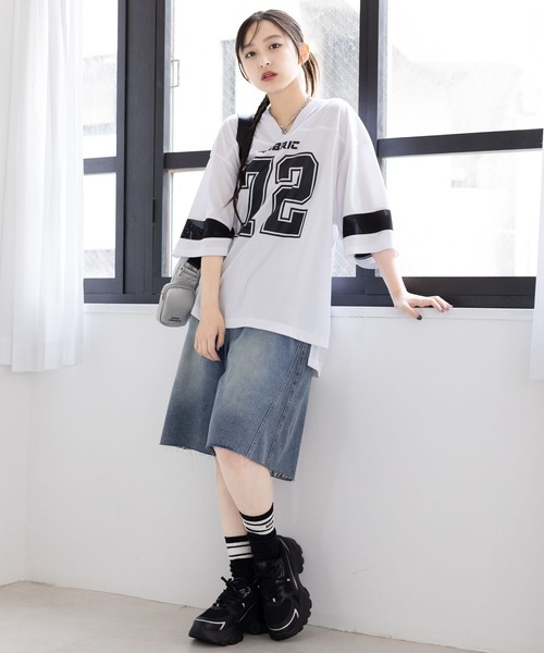repipi armario（レピピ アルマリオ）の「デニムハーフパンツ（デニムパンツ・キッズ・ライトブルー/ブルー系その他/ブラック・LARGE/MEDIUM/SMALL）」の12枚目の写真
