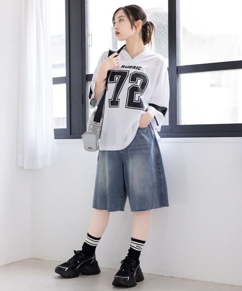 repipi armario（レピピ アルマリオ）の「デニムハーフパンツ（デニムパンツ・キッズ・ライトブルー/ブルー系その他/ブラック・LARGE/MEDIUM/SMALL）」の13枚目の写真