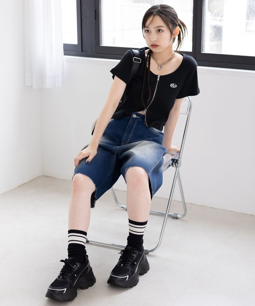 repipi armario（レピピ アルマリオ）の「デニムハーフパンツ（デニムパンツ・キッズ・ライトブルー/ブルー系その他/ブラック・LARGE/MEDIUM/SMALL）」の15枚目の写真