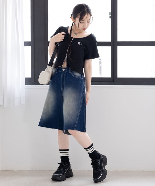 repipi armario（レピピ アルマリオ）の「デニムハーフパンツ（デニムパンツ・キッズ・ライトブルー/ブルー系その他/ブラック・LARGE/MEDIUM/SMALL）」の16枚目の写真