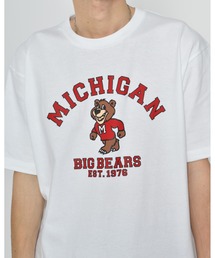 【MODISH GAZE】MICHIGANクマプリントTシャツ(CP)