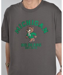 【MODISH GAZE】MICHIGANクマプリントTシャツ(CP)