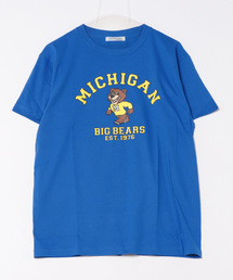 【MODISH GAZE】MICHIGANクマプリントTシャツ(CP)
