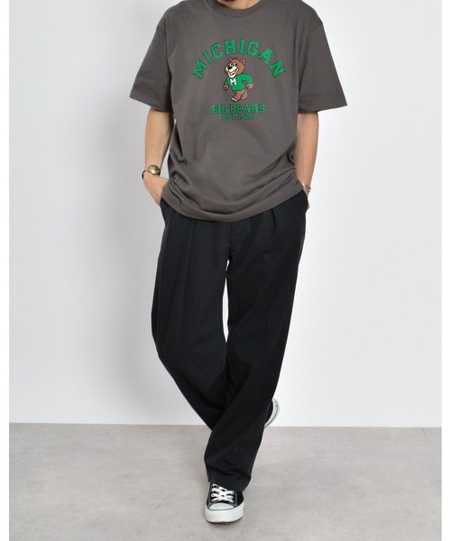 MODISH GAZE(モディシュガゼ)の「【MODISH GAZE】MICHIGANクマプリントTシャツ(CP)(Tシャツ/カットソー・レディース・ブルー/ホワイト/チャコールグレー・L/XL/M)」の15枚目の写真