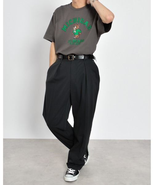 MODISH GAZE(モディシュガゼ)の「【MODISH GAZE】MICHIGANクマプリントTシャツ(CP)(Tシャツ/カットソー・レディース・ブルー/ホワイト/チャコールグレー・L/XL/M)」の14枚目の写真