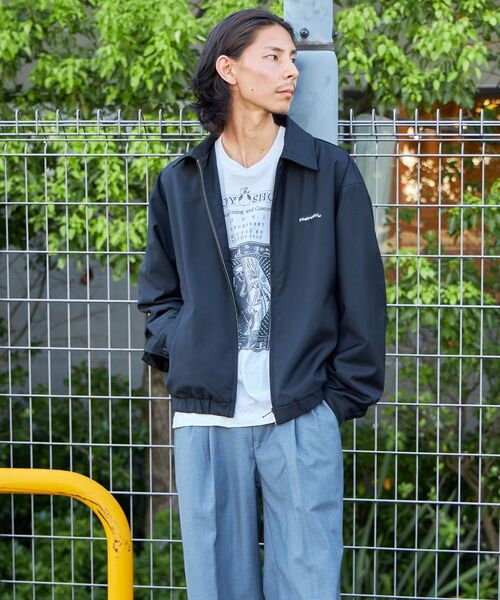 FFEIN（フェイン）の「【FFEIN(フェイン)】ワンポイントスイングジャケット /  短丈 刺繍 シンプル ノームコア シティガール シティボーイ（ブルゾン・メンズ・ブラック/アイボリー/ネイビー/ブラウン・SMALL/MEDIUM/LARGE）」の13枚目の写真