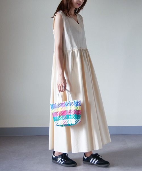 SETUP7（セットアップセブン）の「【SETUP7】メルカドスクエアかごバッグ SCCH595（かごバッグ・レディース・ブラック/その他2/ブルー/マルチ/ピンク・FREE）」の22枚目の写真