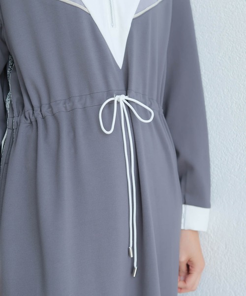 LADYMADE(レディメイド)の「バイカラートラックラインカットワンピース(ワンピース・レディース・ブラック/グレー・FREE)」の15枚目の写真