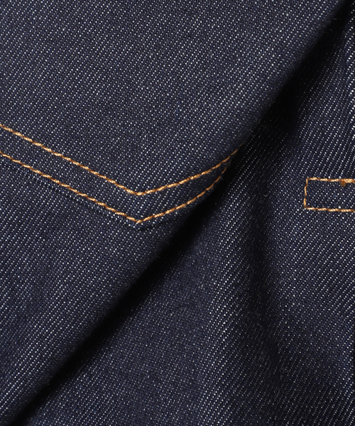Levi's（リーバイス）の「《追加2》LEVI’S(R) / リーバイス(R) 別注 TYPE2 JKT Selvedge RIGID（デニムジャケット・メンズ・ネイビー・X-SMALL/SMALL/MEDIUM/LARGE/X-LARGE/XX-LARGE/XXX-LARGE）」の5枚目の写真