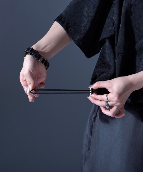 Ellno Loset（エルノロゼット）の「ローズサテンドロストシャツ（シャツ/ブラウス・メンズ・ブラック/ブルーグレー・SMALL/MEDIUM/LARGE）」の18枚目の写真