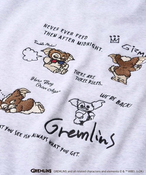 ADPOSION(アドポーション)の「【Gremlins / グレムリン】落書き風 バック刺繍スウェットトレーナー(スウェット・レディース・チャコールグレー/ワインレッド/ライトグレー・X-LARGE/LARGE/MEDIUM)」の14枚目の写真