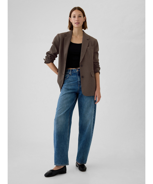 GAP(ギャップ)の「リラックス プレイドブレザージャケット(その他アウター・レディース・ブラウン・XXS/L/M/S/XS)」の3枚目の写真