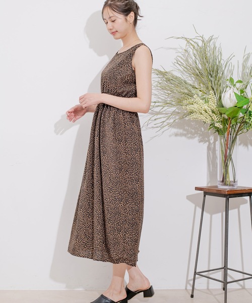 Jayro（ジャイロ）の「ノースリーブウエスト切替レオパードOP（ワンピース・レディース・オフホワイト/ダークブラウン/ブラック・M）」の22枚目の写真