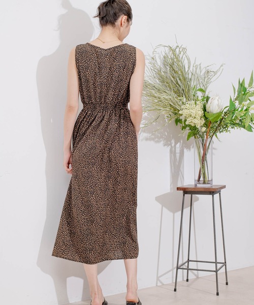 Jayro（ジャイロ）の「ノースリーブウエスト切替レオパードOP（ワンピース・レディース・オフホワイト/ダークブラウン/ブラック・M）」の21枚目の写真