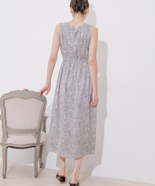 Jayro（ジャイロ）の「ノースリーブウエスト切替レオパードOP（ワンピース・レディース・オフホワイト/ダークブラウン/ブラック・M）」の16枚目の写真