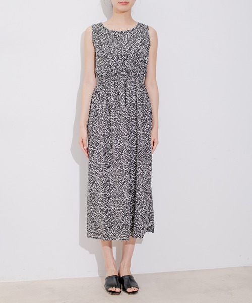 Jayro（ジャイロ）の「ノースリーブウエスト切替レオパードOP（ワンピース・レディース・オフホワイト/ダークブラウン/ブラック・M）」の14枚目の写真