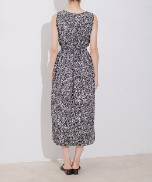 Jayro（ジャイロ）の「ノースリーブウエスト切替レオパードOP（ワンピース・レディース・オフホワイト/ダークブラウン/ブラック・M）」の12枚目の写真