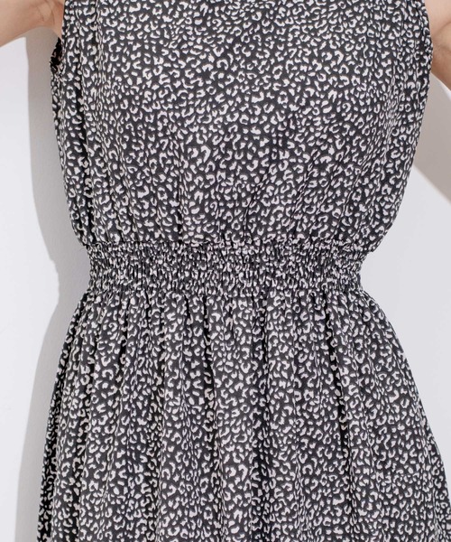 Jayro（ジャイロ）の「ノースリーブウエスト切替レオパードOP（ワンピース・レディース・オフホワイト/ダークブラウン/ブラック・M）」の10枚目の写真