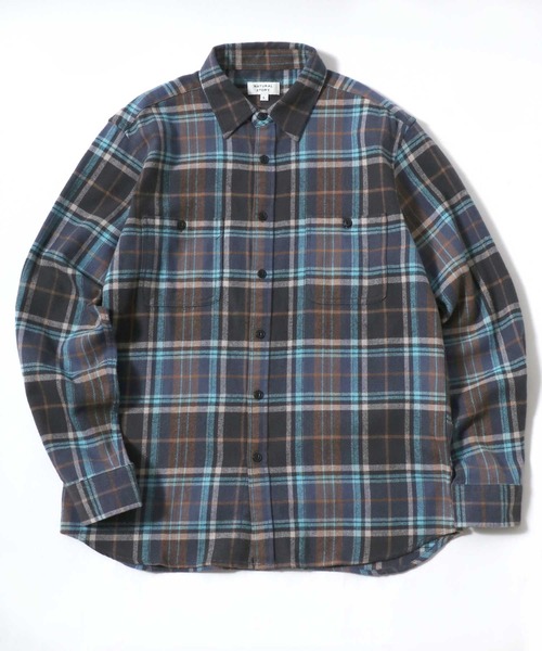 MARUKAWA（マルカワ）の「2025AW ネルチェック レギュラーカラー ワークシャツ（シャツ/ブラウス・メンズ・ベージュ/イエロー/レッド/レッド系その他/アイボリー/ブラック/カーキ/ブルー・M/L/LL）」の6枚目の写真