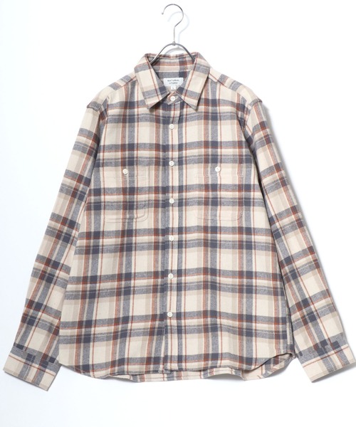 MARUKAWA（マルカワ）の「2025AW ネルチェック レギュラーカラー ワークシャツ（シャツ/ブラウス・メンズ・ベージュ/イエロー/レッド/レッド系その他/アイボリー/ブラック/カーキ/ブルー・M/L/LL）」の12枚目の写真