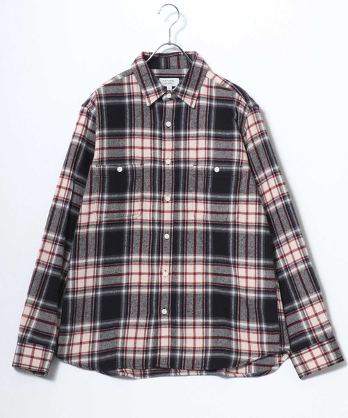 MARUKAWA（マルカワ）の「2025AW ネルチェック レギュラーカラー ワークシャツ（シャツ/ブラウス・メンズ・ベージュ/イエロー/レッド/レッド系その他/アイボリー/ブラック/カーキ/ブルー・M/L/LL）」の13枚目の写真