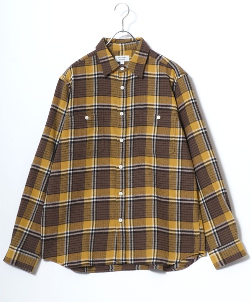 MARUKAWA（マルカワ）の「2025AW ネルチェック レギュラーカラー ワークシャツ（シャツ/ブラウス・メンズ・ベージュ/イエロー/レッド/レッド系その他/アイボリー/ブラック/カーキ/ブルー・M/L/LL）」の17枚目の写真