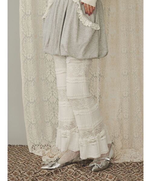 merry jenny（メリージェニー）の「ティアードレースパンツ（スラックス・レディース・ブラック/アイボリー・FREE）」の10枚目の写真
