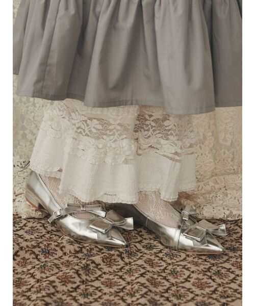 merry jenny（メリージェニー）の「ティアードレースパンツ（スラックス・レディース・ブラック/アイボリー・FREE）」の19枚目の写真