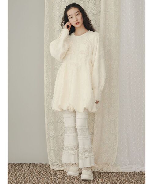 merry jenny（メリージェニー）の「ティアードレースパンツ（スラックス・レディース・ブラック/アイボリー・FREE）」の21枚目の写真