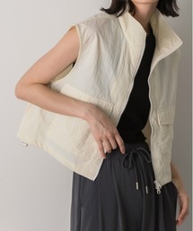 ad thie（アドティエ）の「スタンドカラー ナイロンショートベスト（ベスト）」