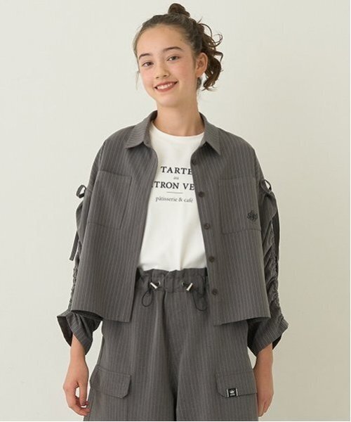 pom ponette junior（ポンポネットジュニア）の「袖ギャザーシャツ＆T  