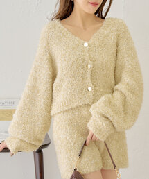 Chico | 【2024AW/セットアップ対応】ラメリボンヤーンファンシーカーディガン(カーディガン/ボレロ)