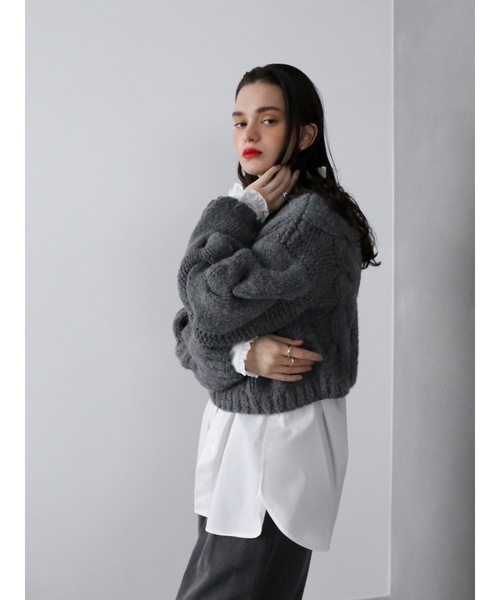 Katrin TOKYO(カトリーントーキョー)の「handmade cable knit(ニット/セーター・レディース・ブラウン系その他/アイボリー/グレー・XS/FREE)」の3枚目の写真