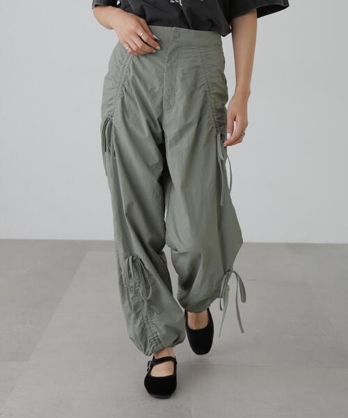 FREE'S MART(フリーズマート)の「リボンドロストパンツ(その他パンツ・レディース・ブラック/カーキ・SMALL/MEDIUM)」の1枚目の写真