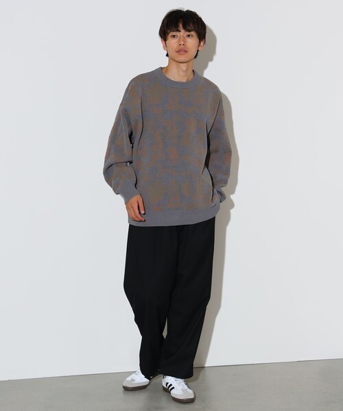 BEAMS HEART(ビームスハート)の「フラワー ジャガード クルーネック ニット(ニット/セーター・メンズ・ネイビー/グレー・SMALL/MEDIUM/LARGE)」の15枚目の写真