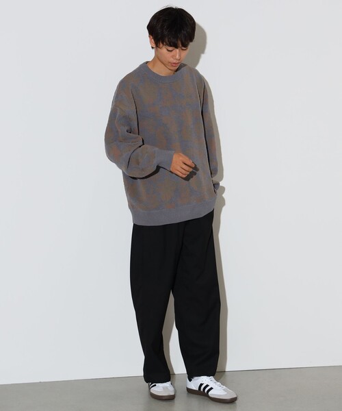 BEAMS HEART(ビームスハート)の「フラワー ジャガード クルーネック ニット(ニット/セーター・メンズ・ネイビー/グレー・SMALL/MEDIUM/LARGE)」の16枚目の写真