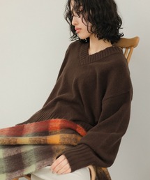 LEPSIM | 5ゲージアンゴラMIXーVネック 130134(ニット/セーター)