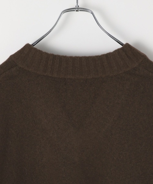 サンスペル ニット 美品 ブラウン M もちもち素材 畔編みVネックラグランスリーブニット 通販【ニッセン】