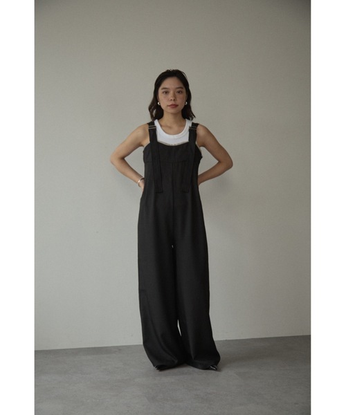 DRWCYS（ドロシーズ）の「ビスチェディテールロンパース（サロペット/オーバーオール・レディース・ベージュ/ブラック・FREE）」の6枚目の写真