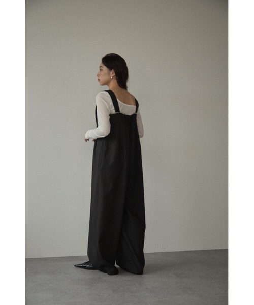DRWCYS（ドロシーズ）の「ビスチェディテールロンパース（サロペット/オーバーオール・レディース・ベージュ/ブラック・FREE）」の5枚目の写真