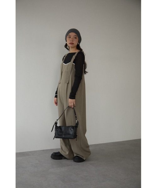 DRWCYS（ドロシーズ）の「ビスチェディテールロンパース（サロペット/オーバーオール・レディース・ベージュ/ブラック・FREE）」の12枚目の写真