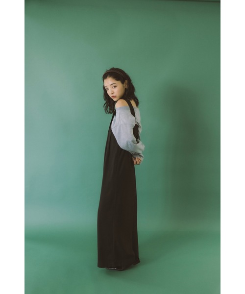 DRWCYS（ドロシーズ）の「ビスチェディテールロンパース（サロペット/オーバーオール・レディース・ベージュ/ブラック・FREE）」の9枚目の写真