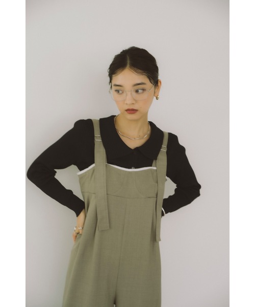 DRWCYS（ドロシーズ）の「ビスチェディテールロンパース（サロペット/オーバーオール・レディース・ベージュ/ブラック・FREE）」の18枚目の写真