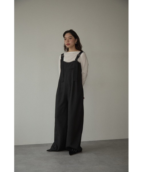 DRWCYS（ドロシーズ）の「ビスチェディテールロンパース（サロペット/オーバーオール・レディース・ベージュ/ブラック・FREE）」の3枚目の写真