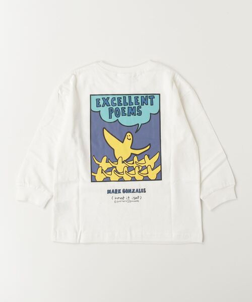 (What it isNt)ART BY MARKGONZALES(ワットイットイズント)の「(What it isNt)ART BY MARKGONZALES/ワット イット イズント マークゴンザレス キッズ ロンT PTEE 47240227(Tシャツ/カットソー・キッズ・グレー/オフホワイト/ブラック・160cm/100cm/120cm/130cm/140cm/150cm/110cm)」の5枚目の写真