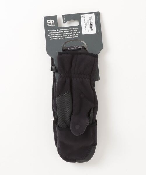 OUTDOOR RESEARCH(アウトドアリサーチ)の「OUTDOOR RESEARCH/アウトドアリサーチ Gripper Convertible Windbloc Mitts(手袋・メンズ・ブラック・MEDIUM/LARGE)」の2枚目の写真